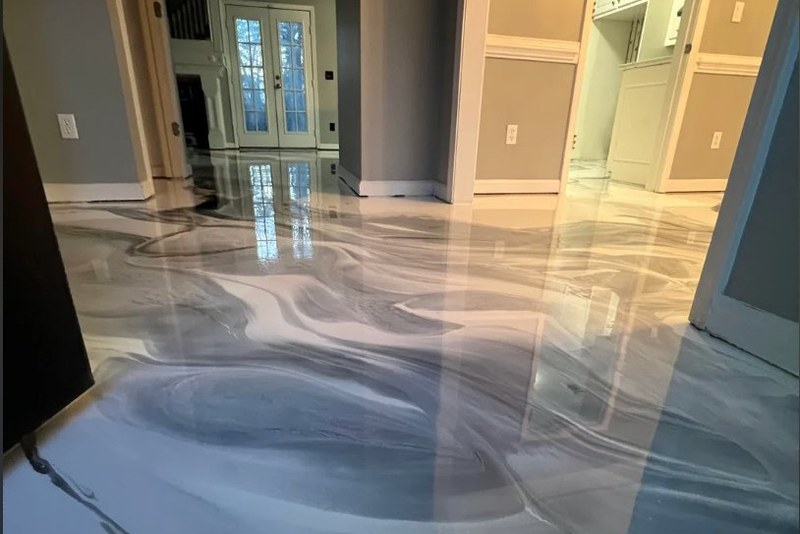 Metallic epoxy flooring Miramar Florida